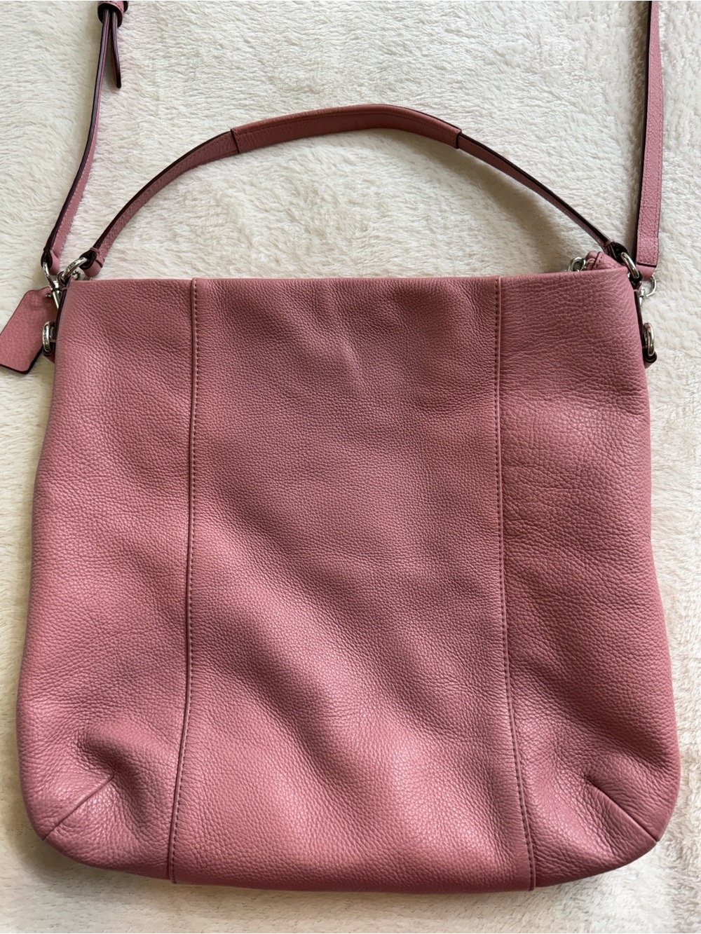 Coach Isabelle Shadow Rose Mauve Pink Pebbled Leather Crossbody Handbag F34511 - Picture 5 of 16